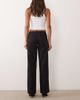 Mango Mango Teen buckle detail straight jean in dark gray - 2