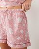 Mango Mango Teen cami and short pajama set in pink floral - 3