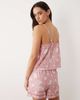 Mango Mango Teen cami and short pajama set in pink floral - 4