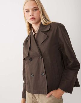 Mango Mango Teen cropped trench in brown