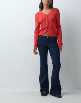 Mango Mango Teen flared jean in indigo-Blue
