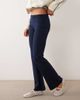 Mango Mango Teen fold-over jersey flares in navy - 2