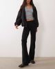 Mango Mango Teen fold over jersey flares in black - 1
