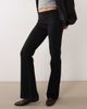 Mango Mango Teen fold over jersey flares in black - 2