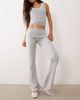 Mango Mango Teen fold over jersey flares in light gray - 1