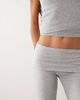 Mango Mango Teen fold over jersey flares in light gray - 2
