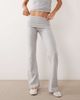 Mango Mango Teen fold over jersey flares in light gray - 4