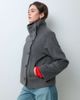 Mango Mango Teen funnel neck short jacket in gray - 3