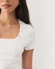 Mango Mango Teen lace up detailing t-shirt in black-White - 3