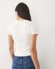 Mango Mango Teen lace up detailing t-shirt in black-White - 4