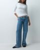 Mango Mango Teen low rise straight jean in light blue - 1