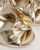 Mango Mango Teen platform block heel sandals in gold - 2