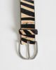 Mango Mango Teen pony hair belt in zebra-Black - 3