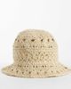 Mango Mango Teen raffia sun hat in beige-Neutral - 1
