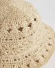 Mango Mango Teen raffia sun hat in beige-Neutral - 3