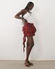 Mango Mango Teen ruffle mini skirt in rust-Orange - 1