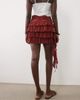 Mango Mango Teen ruffle mini skirt in rust-Orange - 2