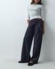 Mango Mango Teen scarf detail straight trouser in navy - 1