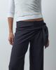 Mango Mango Teen scarf detail straight trouser in navy - 4