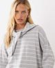 Mango Mango Teen scarf detail sweater in gray stripe - 3