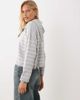Mango Mango Teen scarf detail sweater in gray stripe - 4