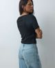 Mango Mango Teen short sleeve ruched t-shirt in black - 4