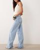 Mango Mango Teen straight jeans in acid wash-Blue - 2