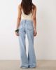 Mango Mango Teen straight jeans in acid wash-Blue - 3