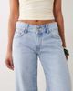 Mango Mango Teen straight jeans in acid wash-Blue - 4