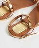 Mango Mango Teen strappy flat sandals in gold - 4