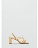 Mango Mango Teen strappy heeled sandals in gold - 2