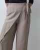 Mango Mango Teen tie side straight trouser in beige-Gray - 3