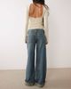 Mango Mango Teen turn up jean in dark blue - 2