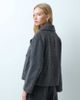 Mango Mango Teen wool mix cropped trench in gray check print - 3