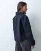 Mango Mango Teen wool mix cropped trench in navy - 2