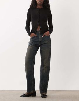 Mango Mango Tere slim jeans in dirty blue wash