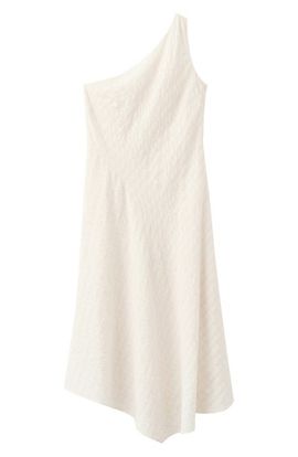 MANGO MANGO Textured Asymmetrical Dress