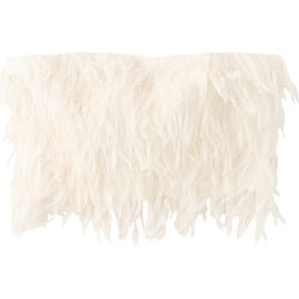 MANGO MANGO Textured Fringe Strapless Crop Top