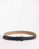 Mango Mango textured leather belt in black - 1