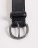 Mango Mango textured leather belt in black - 3