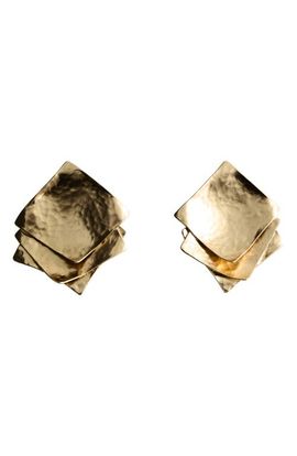 MANGO MANGO Textured Square Relief Earrings