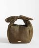 Mango Mango tie detail purse in moss-Green - 1