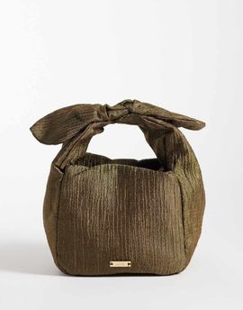 Mango Mango tie detail purse in moss-Green