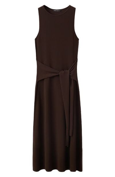MANGO MANGO Tie Detail Sleeveless Knit Dress