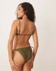 Mango Mango tie side bikini bottoms in olive green - 4
