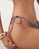 Mango Mango tie side striped bikni bottoms in brown and blue - 2