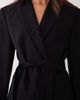 Mango Mango tie waist blazer in black - 3