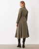 Mango Mango tie waist midi shirt dress in green stripes - 4