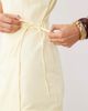 Mango Mango tie waist mini dress in pastel yellow - 3