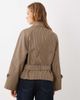 Mango Mango tie waist trench coat in beige plaid print-Neutral - 4
